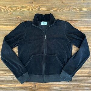 Juicy Couture vintage velour black zip up